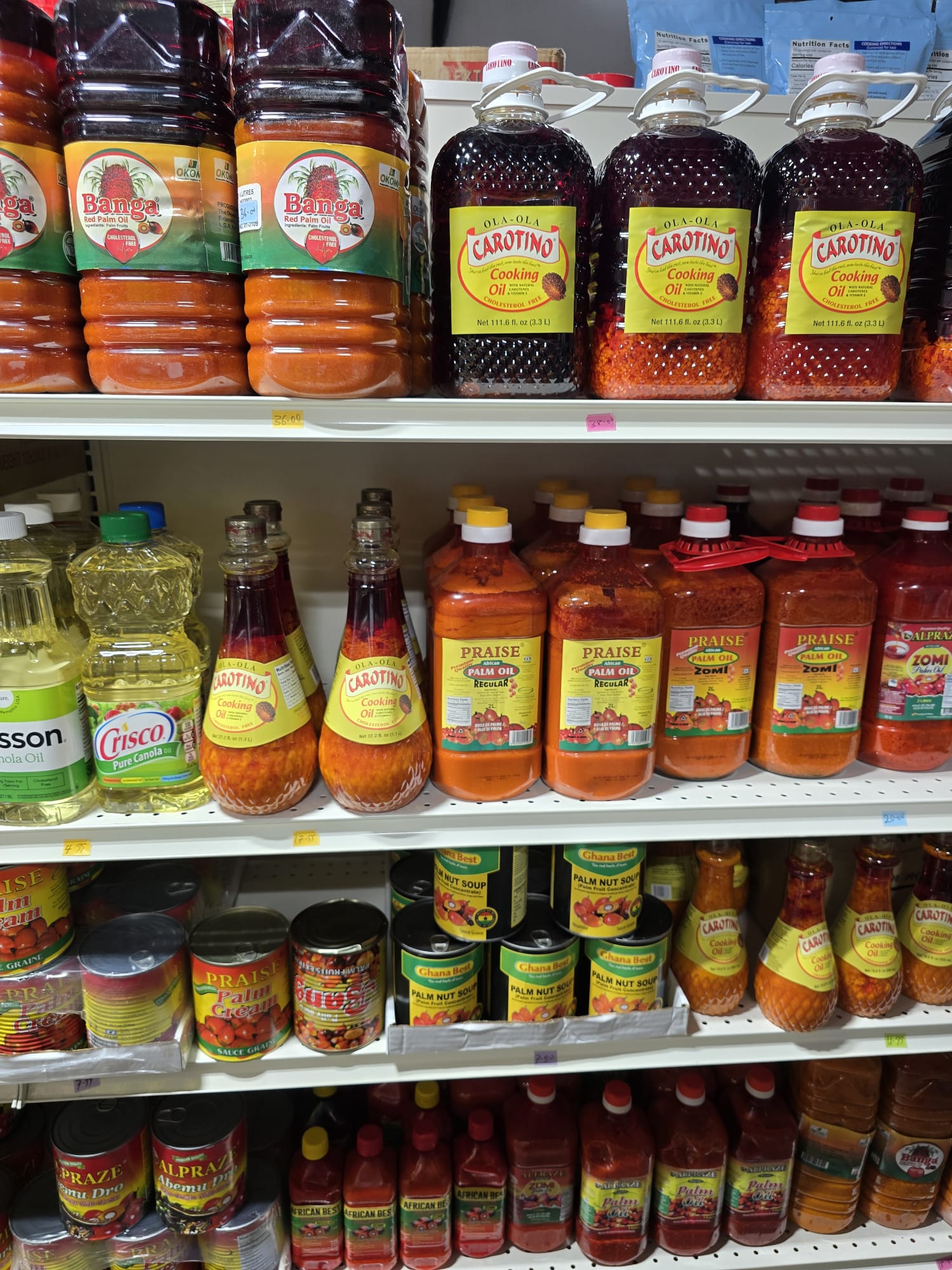 Red palm & cooking oils